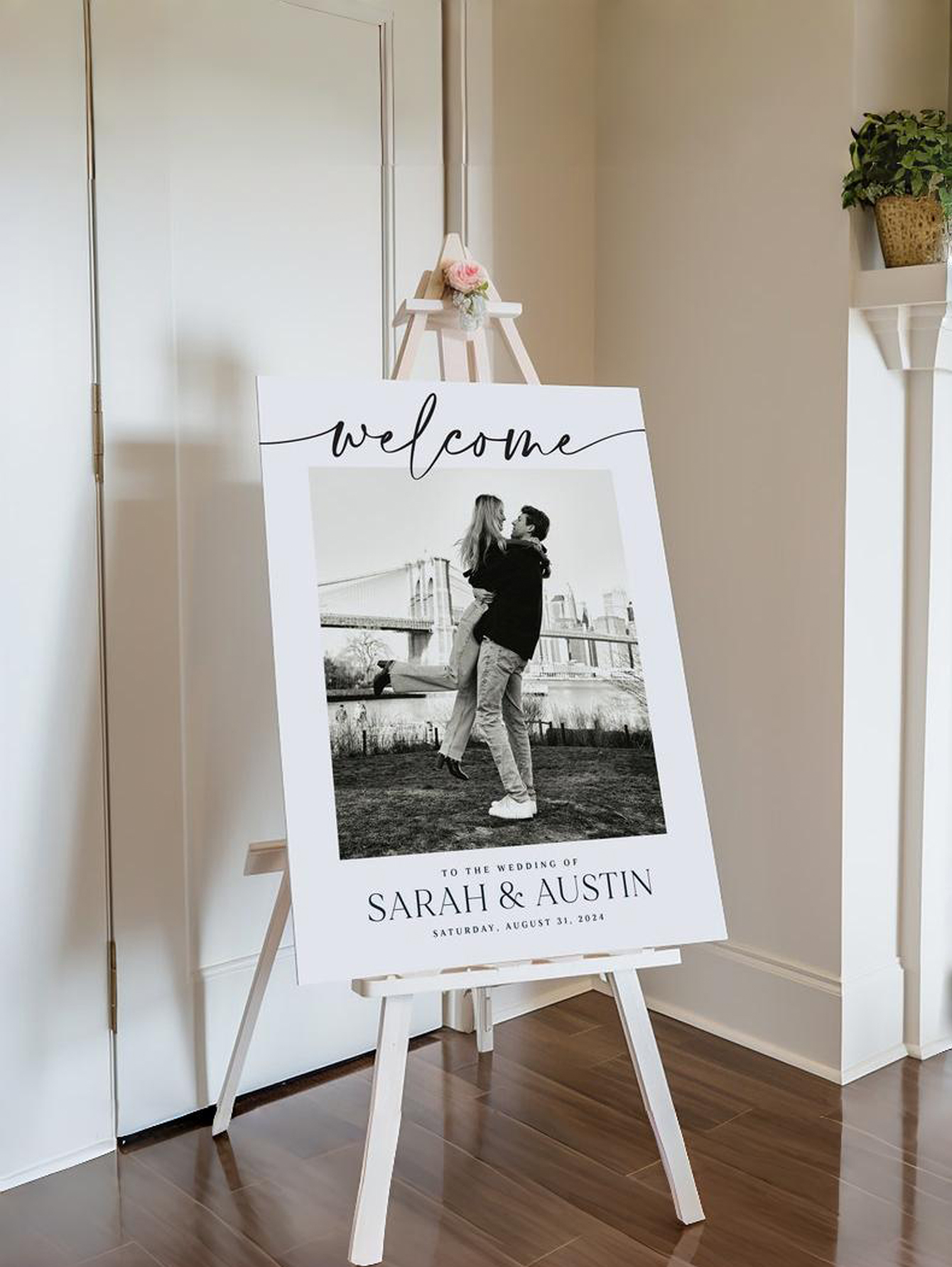 Custom Photo Wedding Welcome Sign Wedding Decor Display